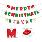 Christmas Garland Pre-Strung Glitter Letters Indoor & Outdoor