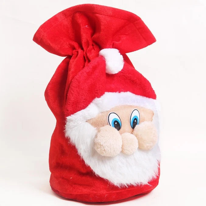Christmas Gift Bag Santa Design Reusable Easy Closure