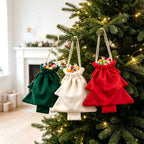 Christmas Gift Bag Tree-Shaped Durable Fabric & Drawstring