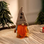 Christmas Gnome Figurine Tall Knitted Hat & Coffee Cup