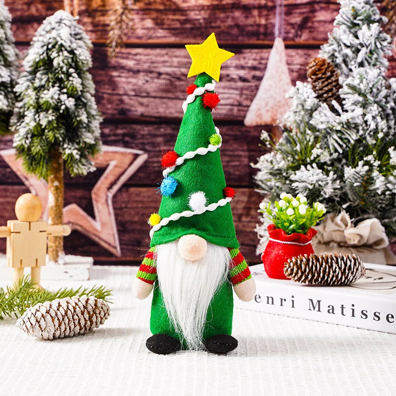 Christmas Gnome Gray Hat Long White Beard