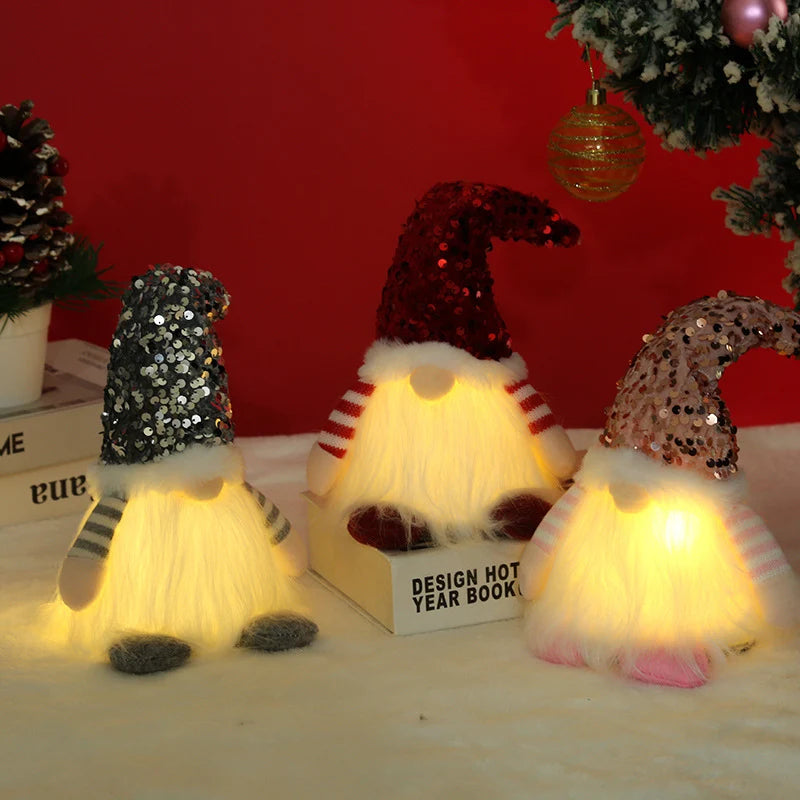 Christmas Gnome Illuminated Sequined Hat