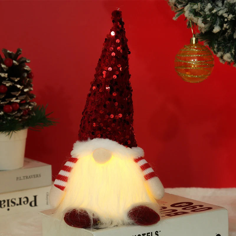 Christmas Gnome Illuminated Sequined Hat