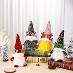 Christmas Gnome LED Light Plush Beard & Glitter Hat