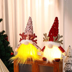 Christmas Gnome LED Light Plush Beard & Glitter Hat