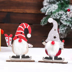 Christmas Gnome LED-Lit Wood Base & Plush Beard