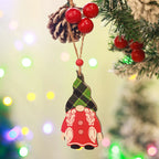 Christmas Gnome Ornament Handcrafted Wood