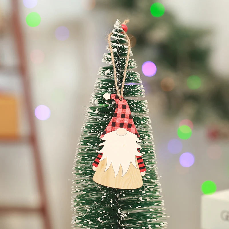 Christmas Gnome Ornament Handcrafted Wood