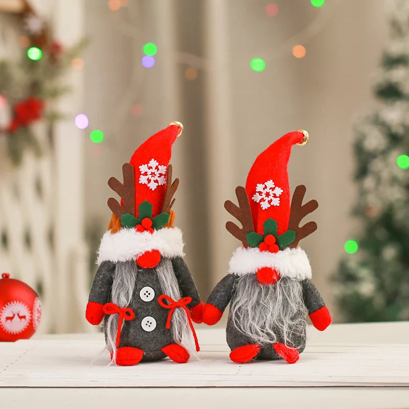Christmas Gnome Plush Santa Hat & Reindeer Antlers