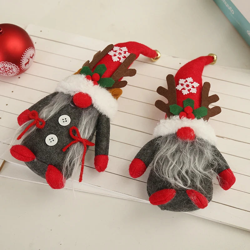 Christmas Gnome Plush Santa Hat & Reindeer Antlers