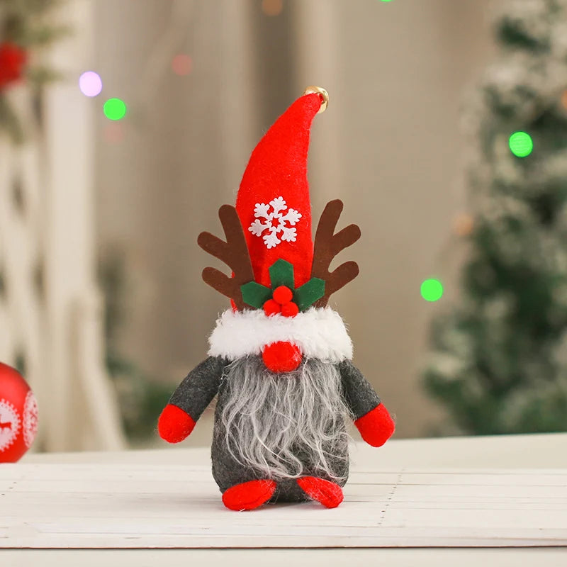 Christmas Gnome Plush Santa Hat & Reindeer Antlers