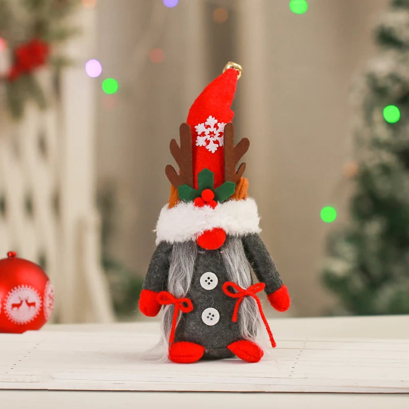 Christmas Gnome Plush Santa Hat & Reindeer Antlers