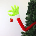 Christmas Hand Figure Plush Green Faux Fur