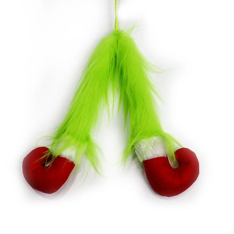 Christmas Hand Figure Plush Green Faux Fur