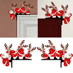 Christmas Hanging Decor Santa & Reindeer Easy Hang