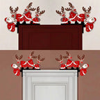 Christmas Hanging Decor Santa & Reindeer Easy Install