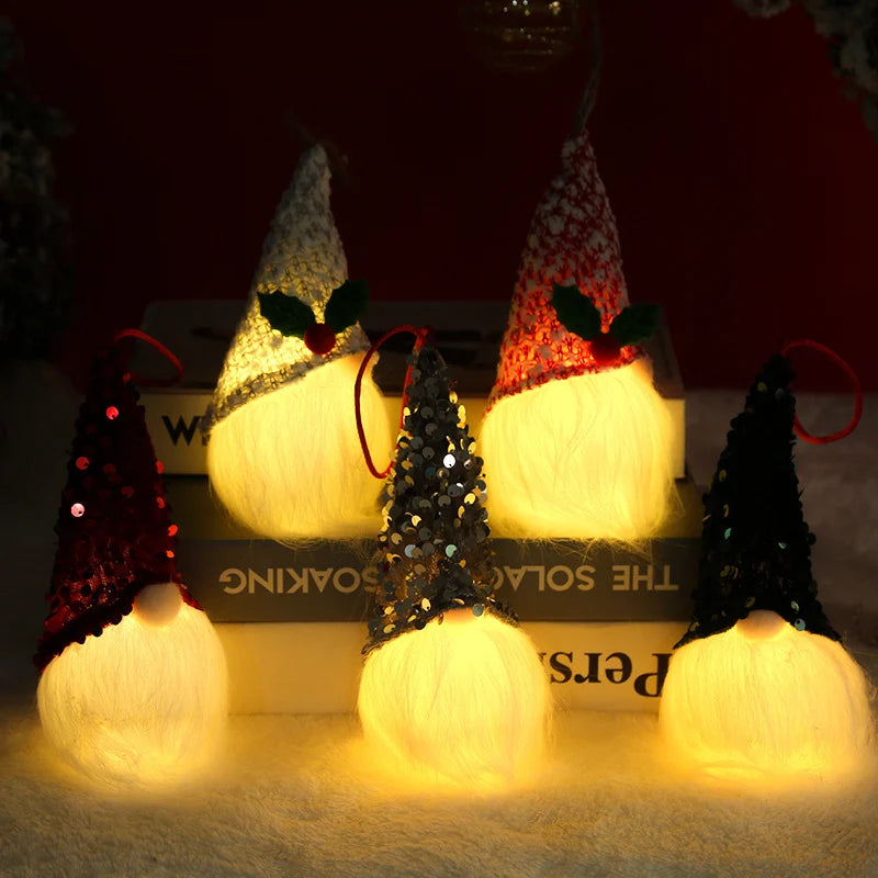 Christmas Hanging Ornament Sequined Warm Glow
