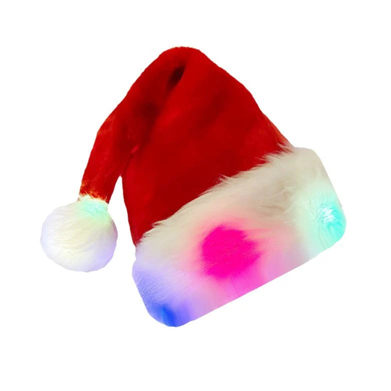 Christmas Hat Built-In LED Soft Fleece One Size