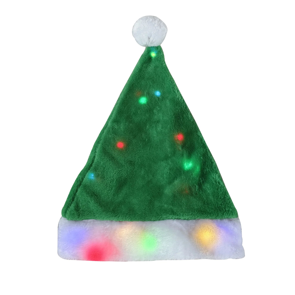 Christmas Hat LED Light-Up Fleece Machine Washable