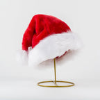 Christmas Hat LED Light-Up Plush With Faux Fur Trim