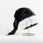 Christmas Hat LED Light-Up Plush With Faux Fur Trim