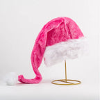 Christmas Hat LED Light-Up Plush With Faux Fur Trim