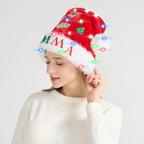Christmas Hat LED Lights & Appliques One Size