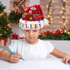 Christmas Hat LED Lights & Appliques One Size