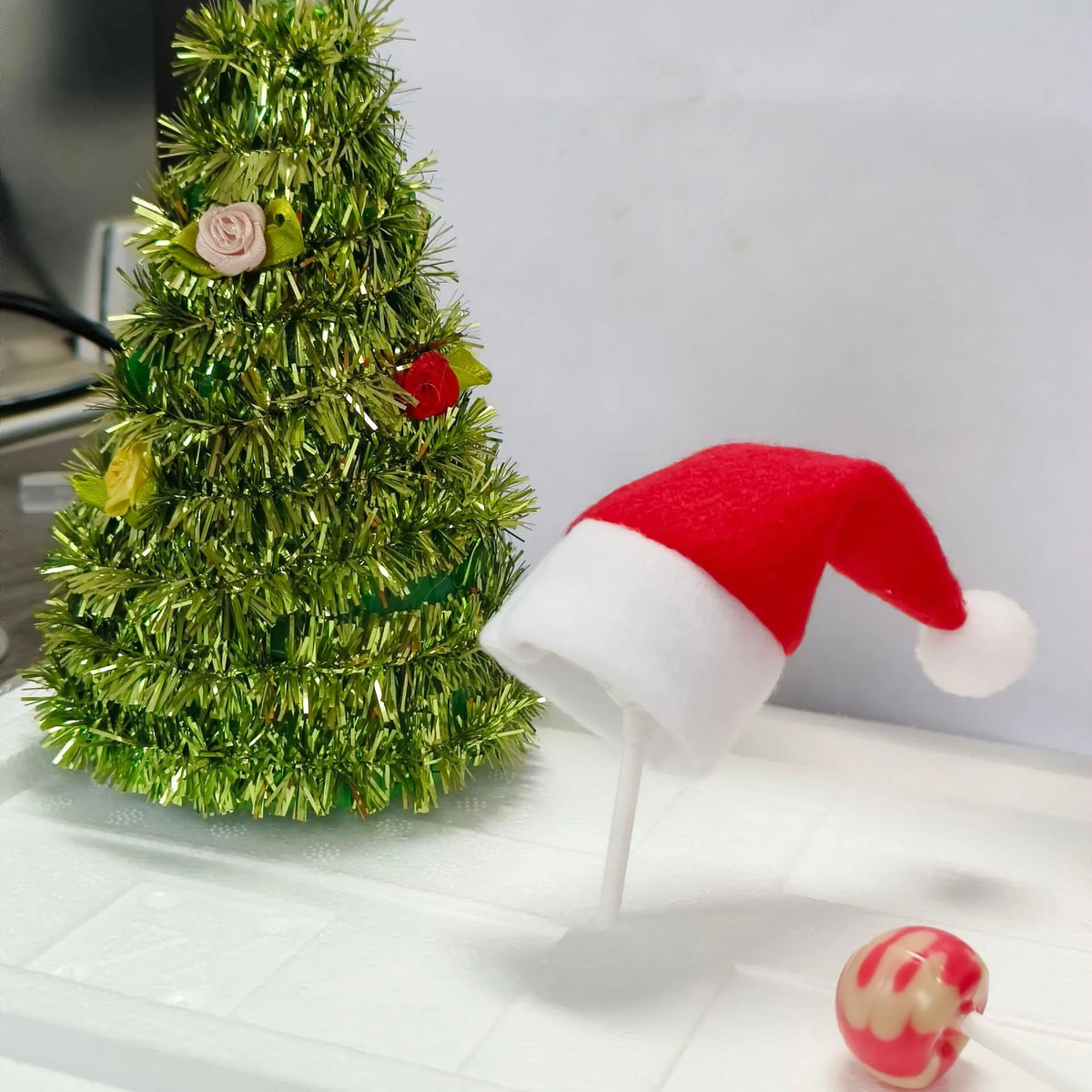 Christmas Hat Plush Pom-Pom Built-In Ear Protection