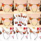 Christmas Hat Reindeer Antlers & Pom-Poms Soft Plush