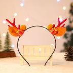 Christmas Hat Reindeer Antlers & Pom-Poms Soft Plush