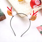 Christmas Hat Reindeer Antlers & Pom-Poms Soft Plush