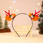Christmas Hat Reindeer Antlers & Pom-Poms Soft Plush
