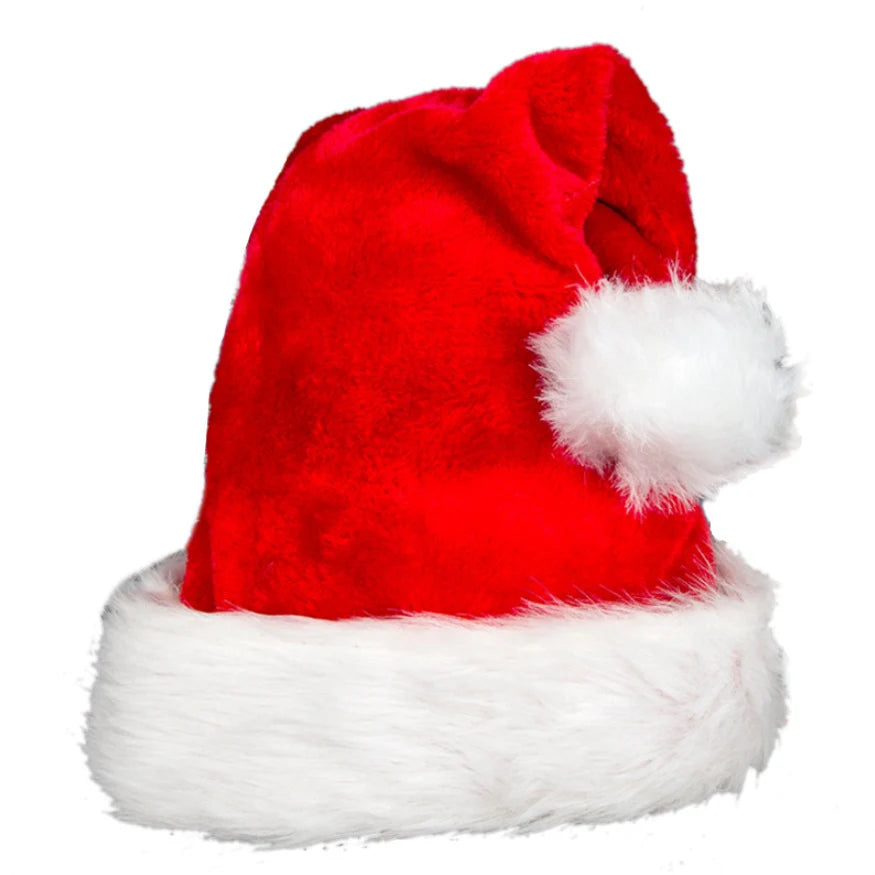 Christmas Hat Soft Fleece Faux Fur Trim