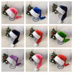 Christmas Hat Soft Fleece Plush Trim & Pom-Pom