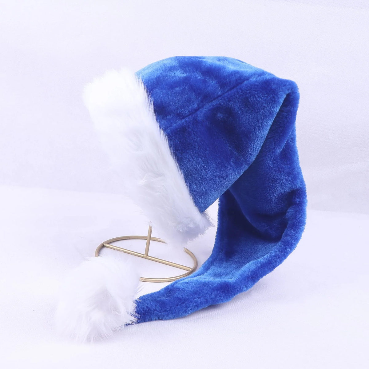 Christmas Hat Soft Fleece Plush Trim & Pom-Pom