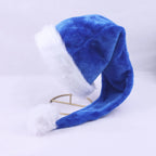 Christmas Hat Soft Fleece Plush Trim & Pom-Pom