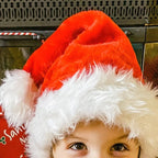 Christmas Hat Soft Plush & Faux Fur Trim