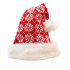Christmas Hat Zigzag Knit Plush Trim Machine Washable