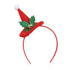 Christmas Headband Santa Hat & Plant Motif Flexible Fit