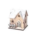 Christmas House Illuminated Wooden Snow-Effect