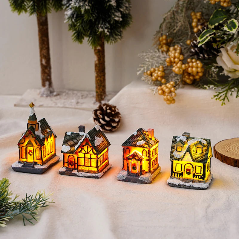 Christmas House Integrated LED Polyresin Indoor Outdoor