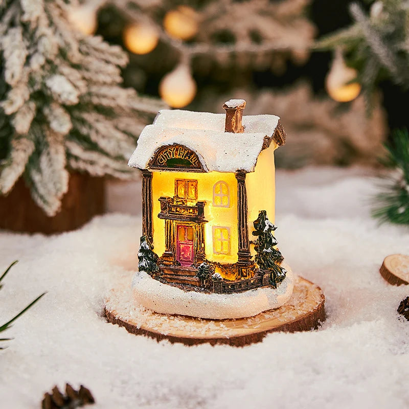 Christmas House Integrated LED Polyresin Indoor Outdoor