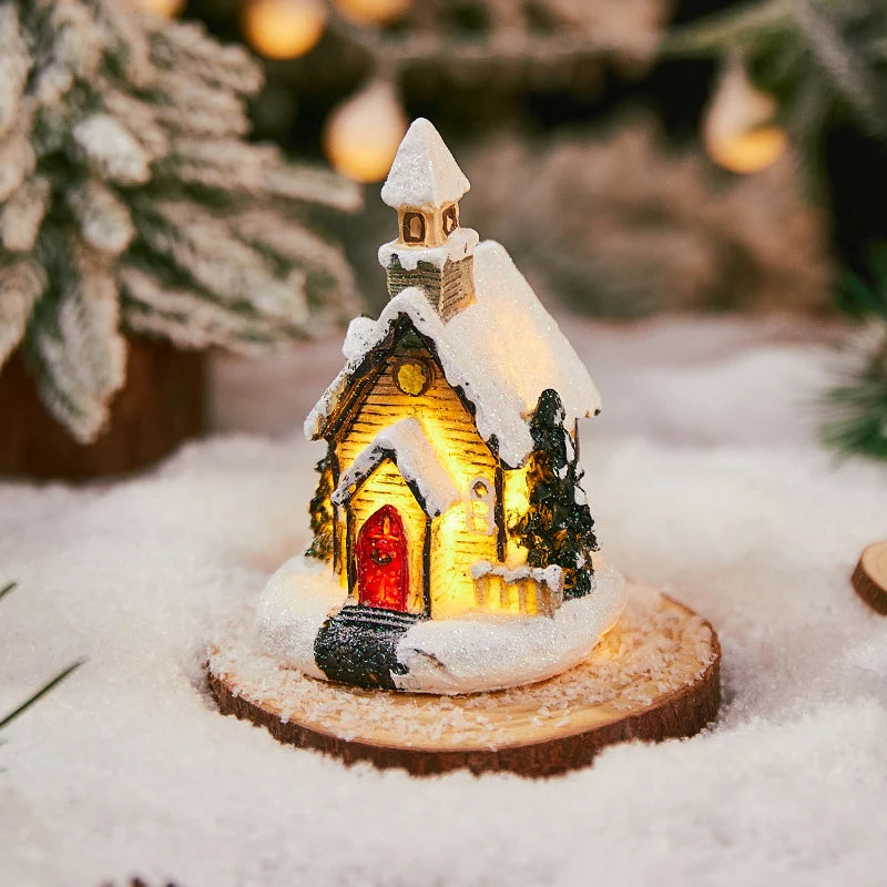 Christmas House Integrated LED Polyresin Indoor Outdoor