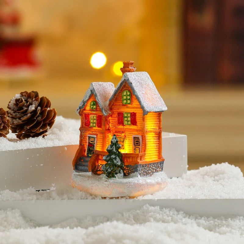Christmas House Integrated LED Polyresin Indoor Outdoor