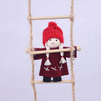 Christmas Ladder Handcrafted Figures Easy To Hang