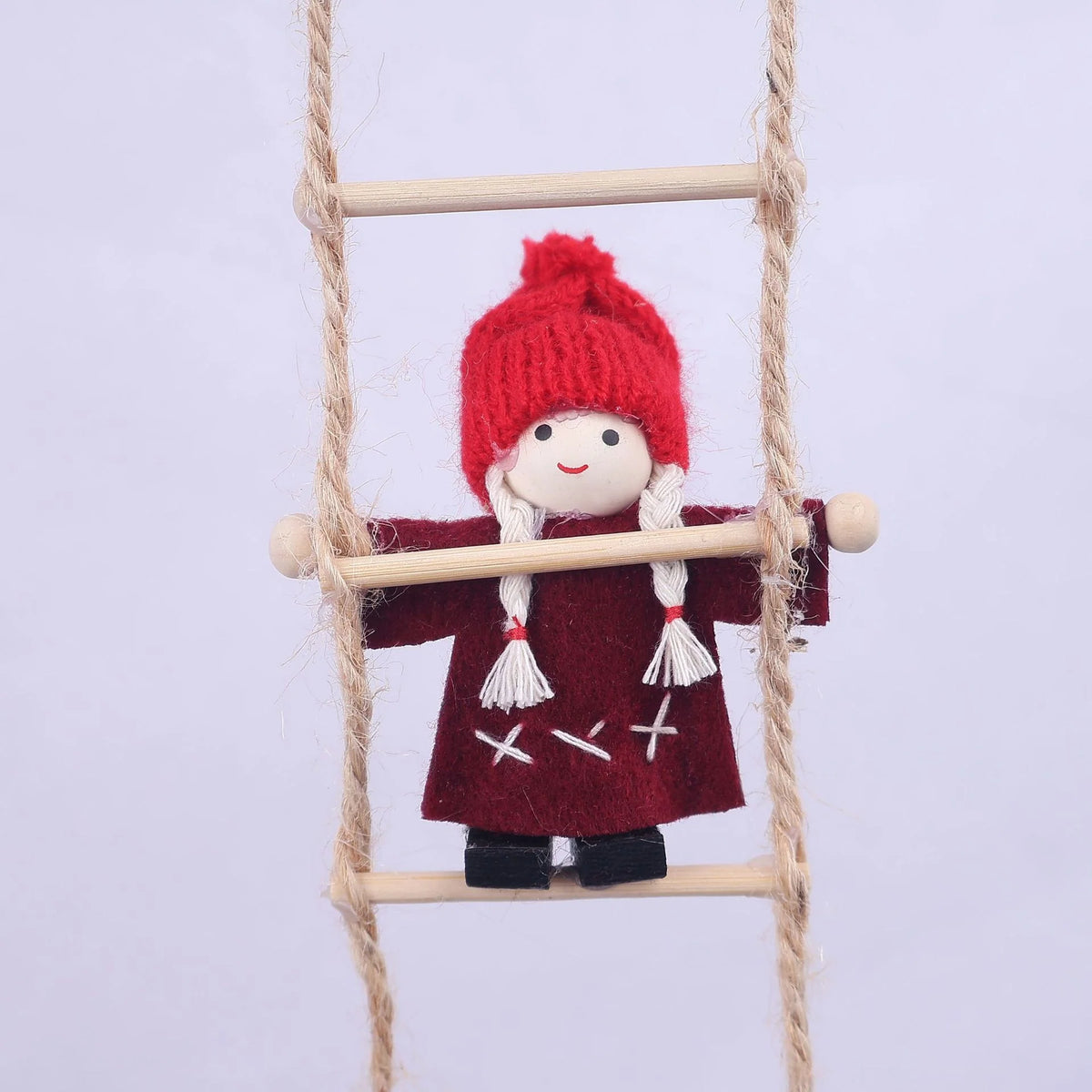 Christmas Ladder Handcrafted Figures Easy To Hang