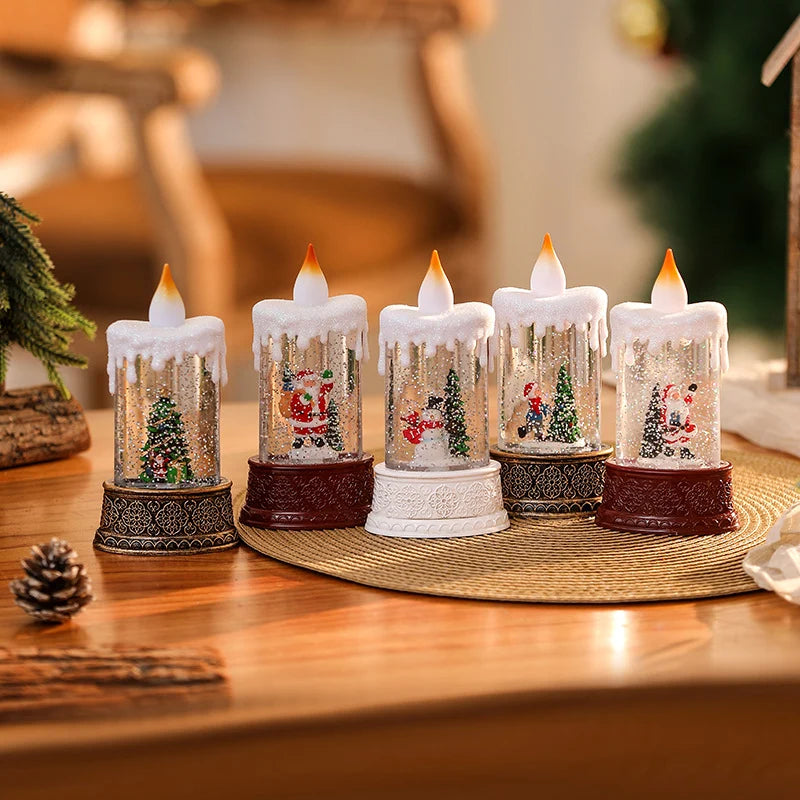 Christmas Lantern Animated Santa LED & Battery-Free