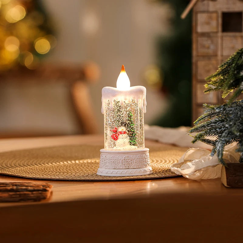 Christmas Lantern Animated Santa LED & Battery-Free