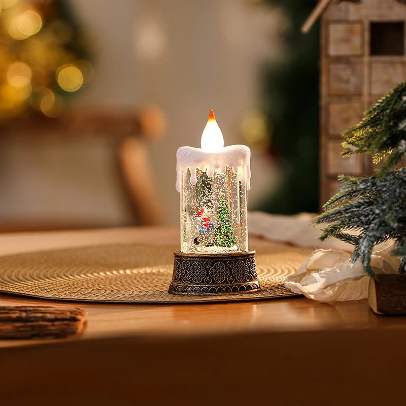Christmas Lantern Animated Santa LED & Battery-Free